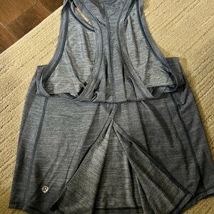 lululemon athletica Gray Layered Open-Back Tank